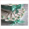 FOTO ESEMPIO - Torta bomboniera  con 20/32 fette con fiocco e rosellina decorativa per Matrimoni e Feste - Matrimoniefeste.it l'ecommerce per gli eventi